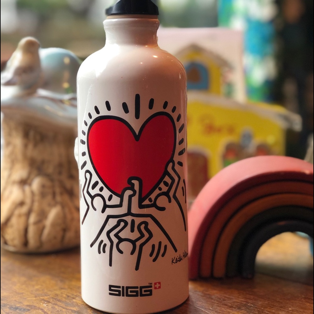 Keith Haring rare Swiss SIGG eco water bottle